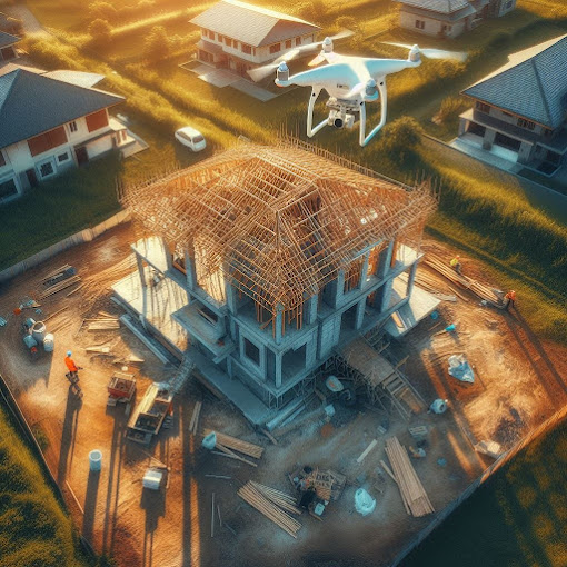 Vue drone maison